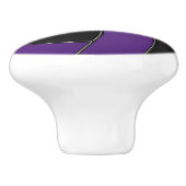 Bouton De Porte En Céramique Volley violet et noir (Côté)