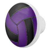 Bouton De Porte En Céramique Volley violet et noir (Droite)