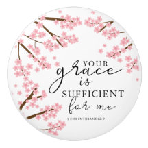 Votre grâce est Suffisante Bible Cherry Blossoms