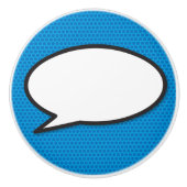 Bouton De Porte En Céramique Votre message Voix Bubble Amusant Retro Comique Li (Devant)