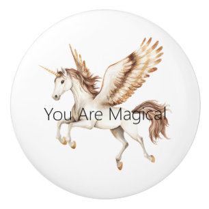 Bouton De Porte En Céramique Vous êtes licorne de pégase magique