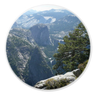 Bouton De Porte En Céramique Vue de montagne de Yosemite dans le parc national