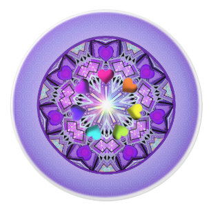 Bouton De Porte En Céramique W2 pourpre