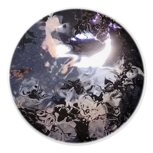 Bouton De Porte En Céramique Water Moon Magic Swirls (Devant)