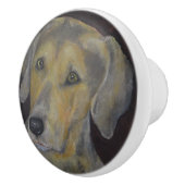 Bouton De Porte En Céramique Weimaraner (Droite)