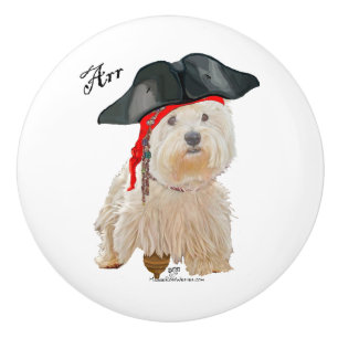 Bouton De Porte En Céramique West Highland White Terrier