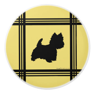 Bouton De Porte En Céramique Westie