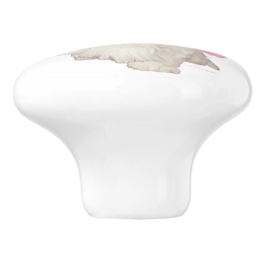 Bouton De Porte En Céramique Westie Goodnight (Côté)