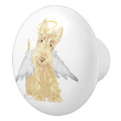 Bouton De Porte En Céramique Wheaten Scottish Terrier Angel (Droite)