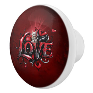 Bouton De Porte En Céramique Whispers du coeur : La magie de l'amour