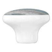 Bouton De Porte En Céramique White Palm Coconut Tree (Côté)