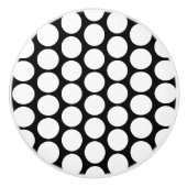 Bouton De Porte En Céramique White Polka Dot Design (Devant)