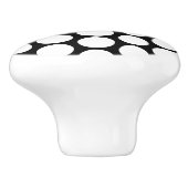 Bouton De Porte En Céramique White Polka Dot Design (Côté)