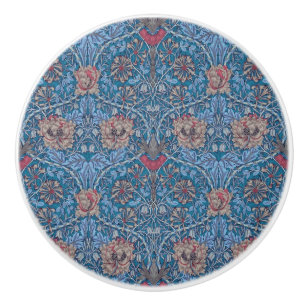 Bouton De Porte En Céramique William Morris, Belle, motif floral, vintage