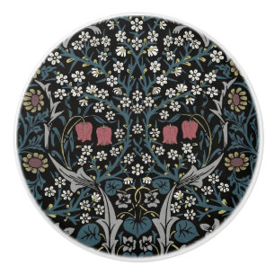 Bouton De Porte En Céramique William Morris Blackthorn Floral Art Nouveau
