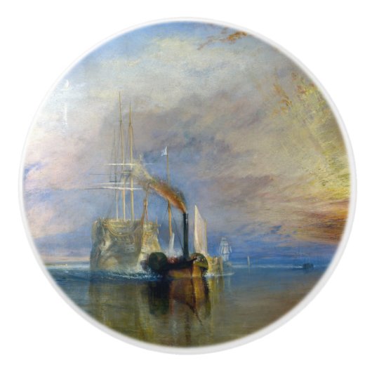 Bouton De Porte En Céramique William Turner - Le Temeraire de combat (Devant)