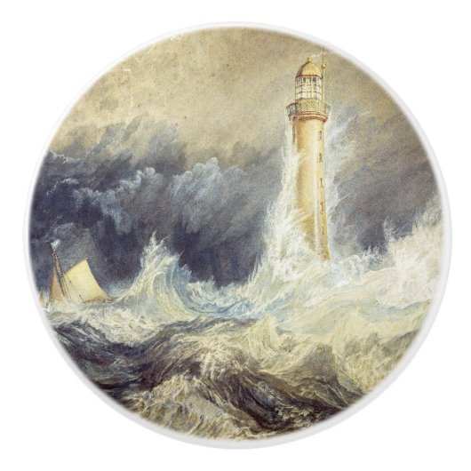 Bouton De Porte En Céramique William Turner - Phare de Bell Rock (Devant)
