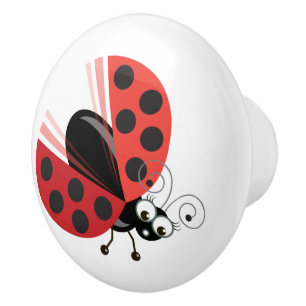 Bouton De Porte En Céramique Wing-Nutz™_Ladybug (Dotty)_décoration douce et amu