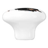 Bouton De Porte En Céramique Witch Design Personalised (Côté)