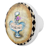 Bouton De Porte En Céramique Wonderland Buvez-Moi Knows & Pulls (Droite)