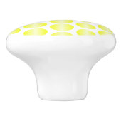 Bouton De Porte En Céramique Yellow Polka Dot Design (Côté)