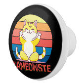 Bouton De Porte En Céramique Yoga cat (Droite)