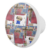 BOUTON DE PORTE EN CÉRAMIQUE YORKIE POO (Droite)