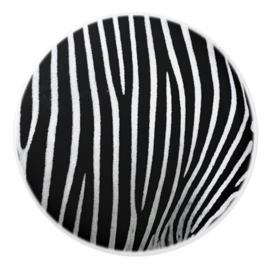 Bouton De Porte En Céramique Zebra Skin (Devant)