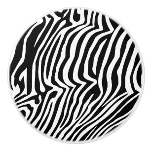 Bouton De Porte En Céramique Zebra skin motif