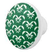 Bouton De Porte En Céramique Zigzag floral vert (Droite)