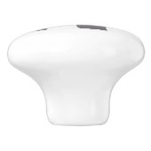 Bouton de porte gris et blanc de l'éléphant mignon (Côté)