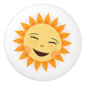 Bouton de porte heureux du soleil - conception (Devant)