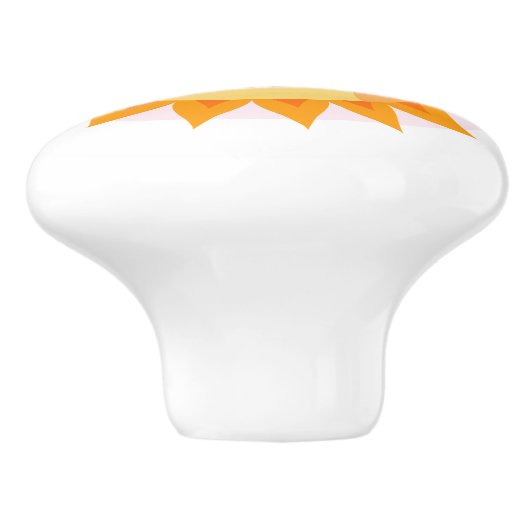 Bouton de porte heureux du soleil - conception (Côté)