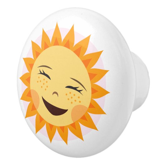 Bouton de porte heureux du soleil - conception (Droite)