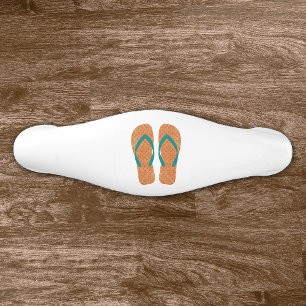 Bouton de porte vert orange de bascules