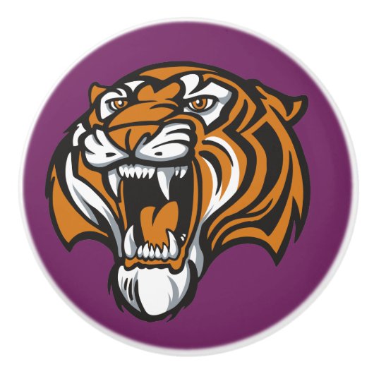 Bouton de tigre en céramique - SRF (Devant)