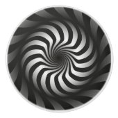 Bouton de tiroir à armoire noire et blanche (Devant)