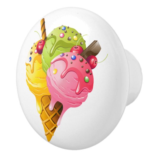 Bouton de tiroir à cône de crème glacée (Droite)