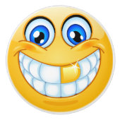 Bouton de tiroir à visage joyeux - SRF (Devant)