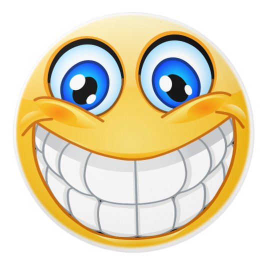 Bouton de tiroir à visage joyeux - SRF (Devant)