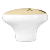 Bouton de tiroir de colibri vintage 1830 (Côté)