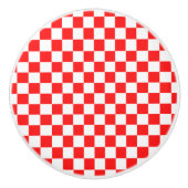 Bouton de tiroir de cuisine rouge rétro (Devant)