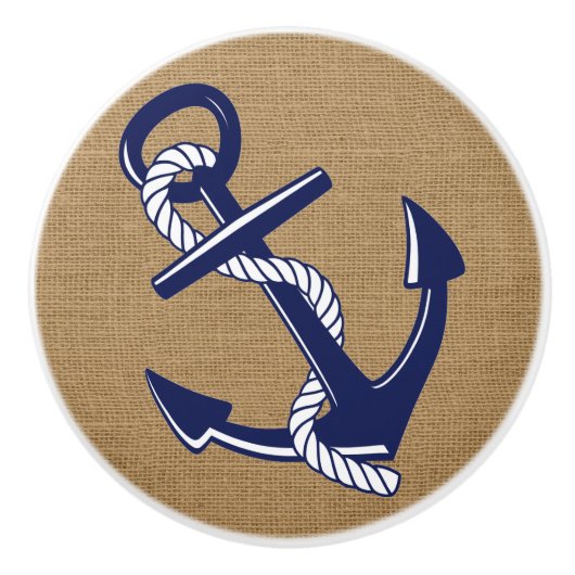 Bouton de tiroir de l'Ancre de plage nautique (Devant)