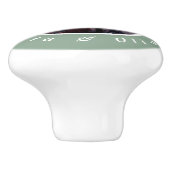 Bouton de tiroir en céramique avec date de monogra (Côté)