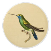 Bouton de tiroir vintage Green Hummingbird (Devant)