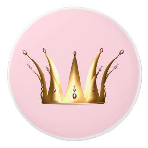 Bouton de traction de tiroir de couronne d'or