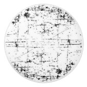 Bouton de traction en céramique noir et blanc (Devant)