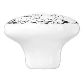 Bouton de traction en céramique noir et blanc (Côté)