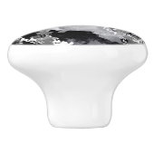 Bouton de traction en céramique noire, blanche et (Côté)