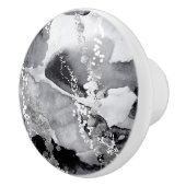 Bouton de traction en céramique noire, blanche et (Droite)